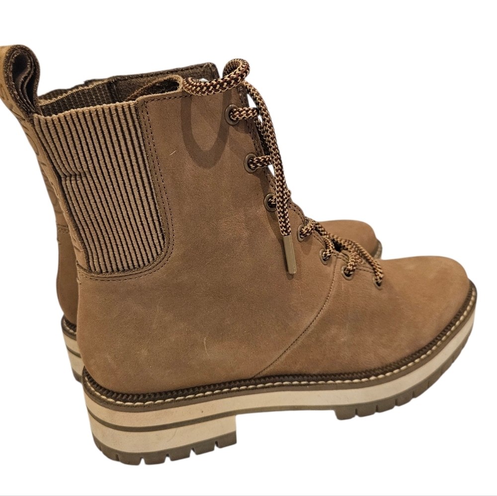 TOMS Frankie Boot Lace-up Sz.7.5 Tan Leather - Picture 7 of 16